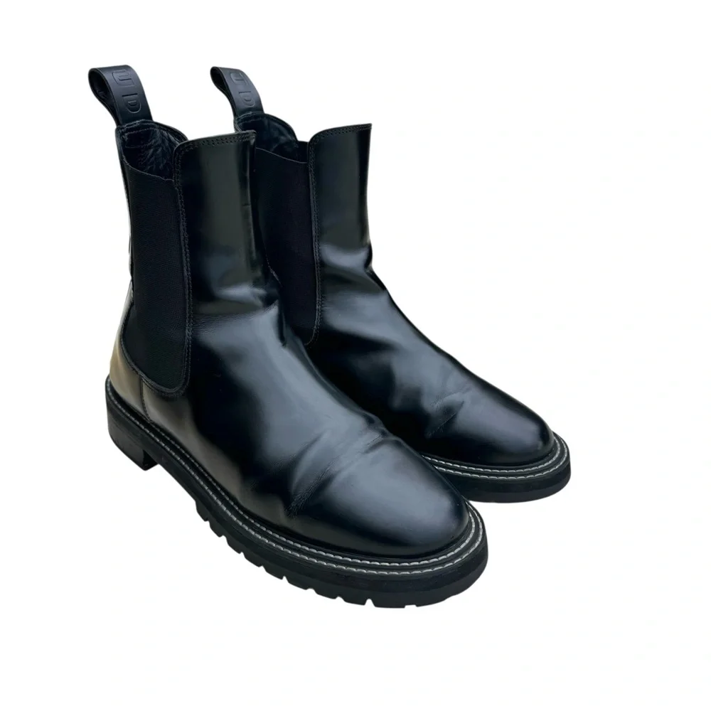 STAUD Dutch Boots Black Leather